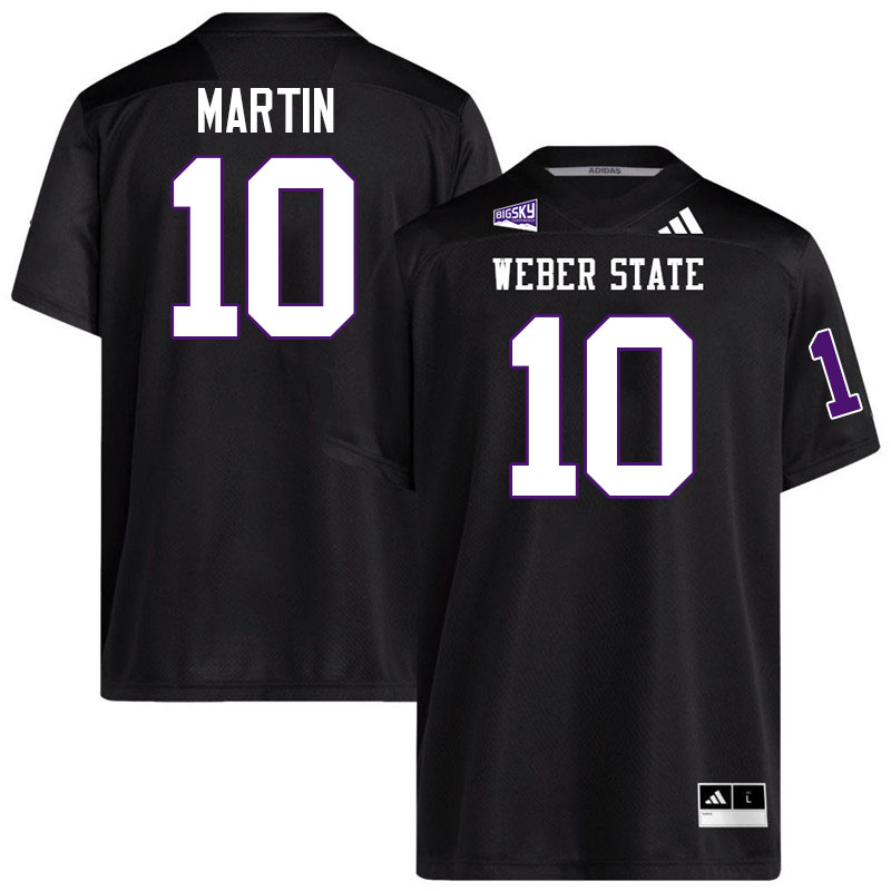 Weber State Wildcats #10 Jamie Martin College Football Jerseys,Uniforms Stitched-Black